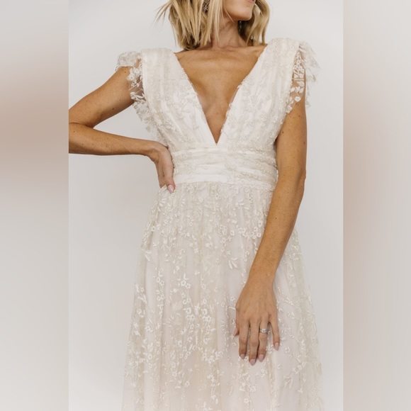 (White) Arline shimmer gown (Baltic Born) - Picture 4 of 14